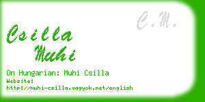 csilla muhi business card